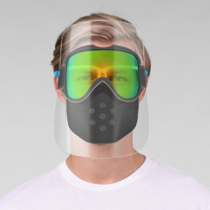 Motocross Face Mask Biker Goggles Face Shield