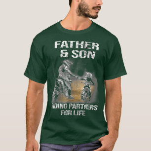 Motocross Father and Son Riding Partners For T-Shirt