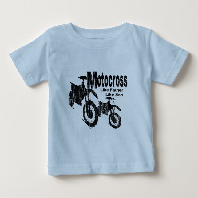 Motocross Father/Son Baby T-Shirt (Front)