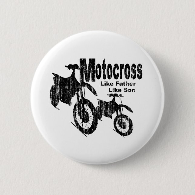 Motocross Father/Son Pinback Button (Front)