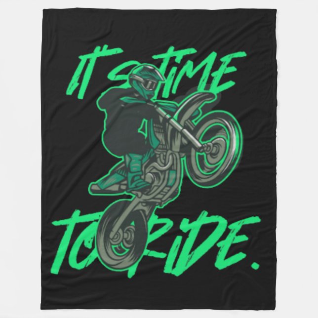 Motocross Fleece Blanket (Front)