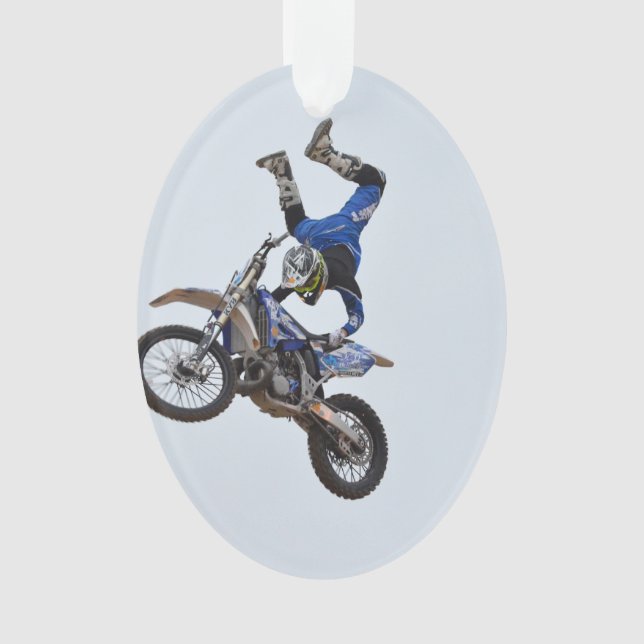 Motocross Flying High Ornament (Front)