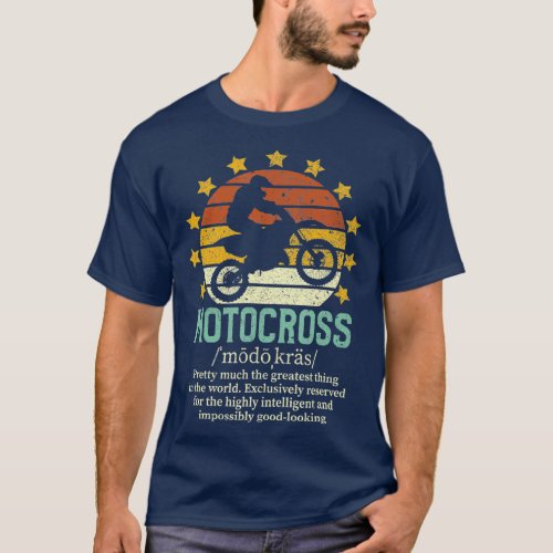 Motocross Funny Fake Definition Vintage Dirtbike T_Shirt