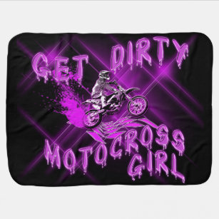 Motocross Girl get Dirty Stroller Blanket