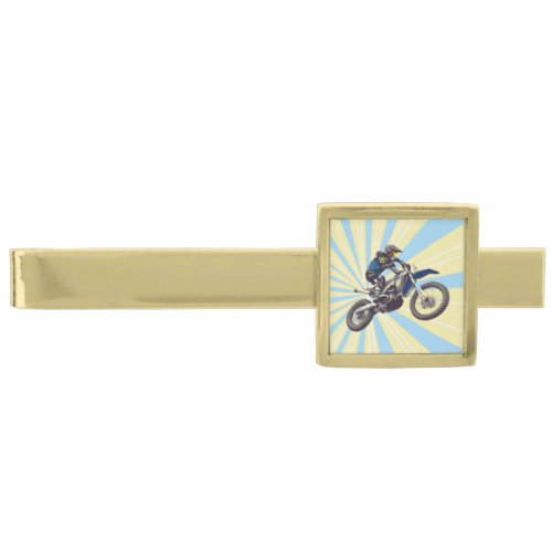 Motocross Gold Finish Tie Bar