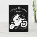 Motocross Grandson Birthday Sport Motorcycle Race Card<br><div class="desc">Motocross Competitive Sport Motorcycle Racing  Birthday  Grandson</div>