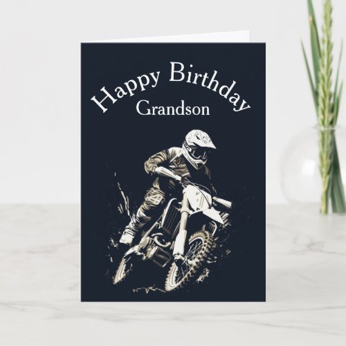Motocross Grandson Birthday Sport Motorcycle Race