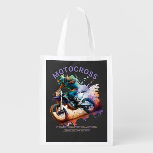 motocross  grocery bag