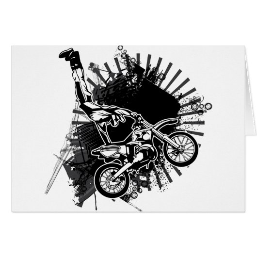 Motocross Grunge Jump Cards (Front Horizontal)