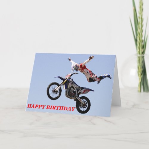 Motocross HAPPY BIRTHDAY Card