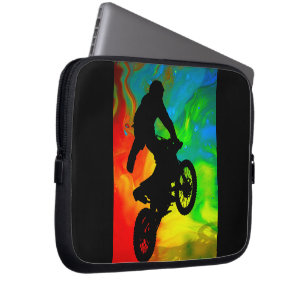 Motocross in a Solar Meltdown Laptop Sleeve
