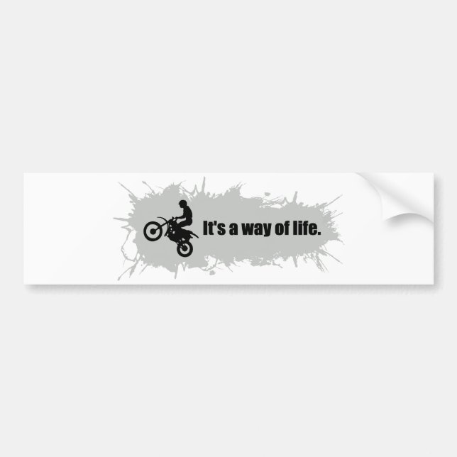 Motocross is a Way of Life Bumper Sticker (Front)