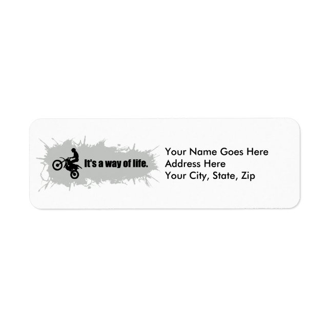 Motocross is a Way of Life Label (Front)