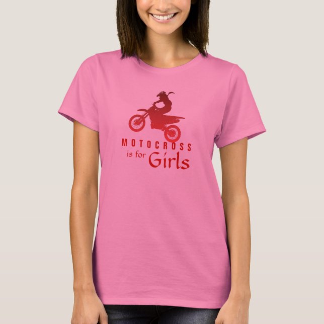 Motocross is for Girls T-Shirt (Front)