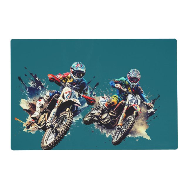 Motocross Laminated Placemat (Front)