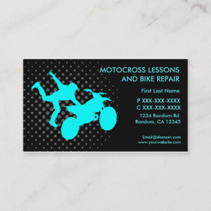 Motocross lessons repair custom business card
