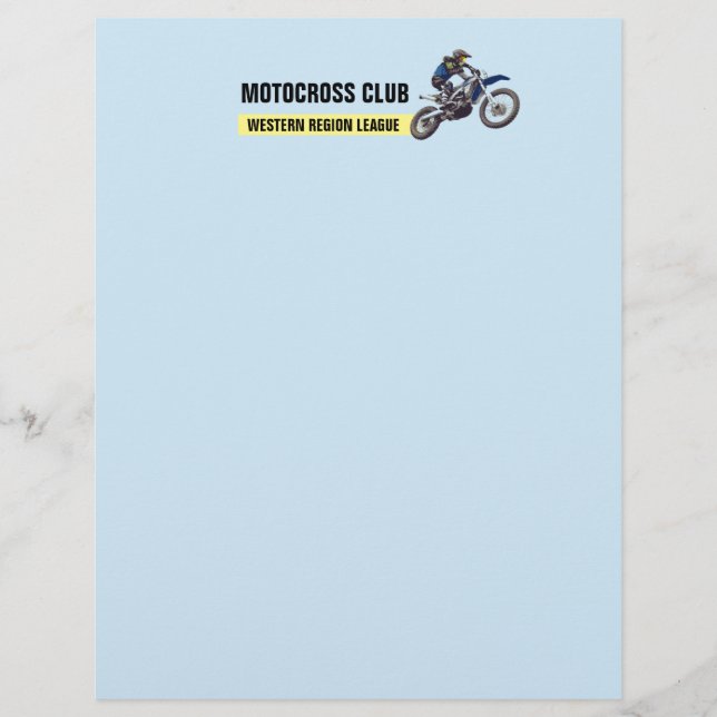 Motocross Letterhead (Front)