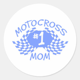Motocross Mom Classic Round Sticker