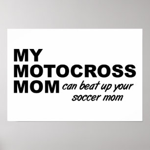 Motocross Mom Funny Poster
