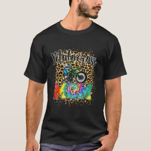 Motocross Mom Leopard Print Mother s Day Sport T-Shirt