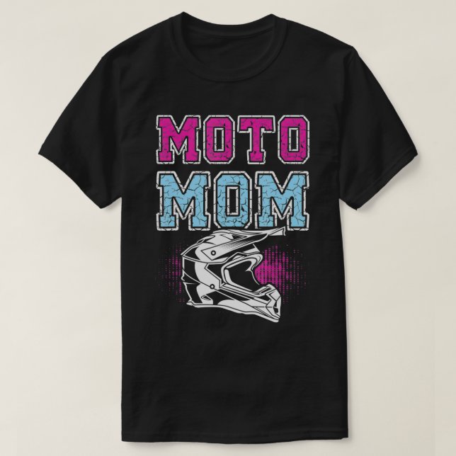 Motocross Moto Mom MX Dirtbike  T-Shirt (Design Front)
