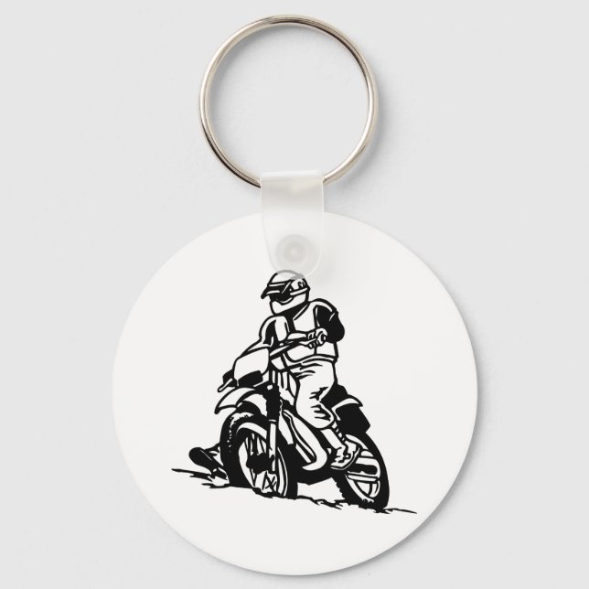 Motocross Motorcycle Keychain (Front)