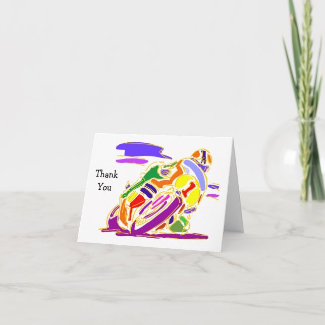 Motocross Motorcycle Racing Note Card (Front)