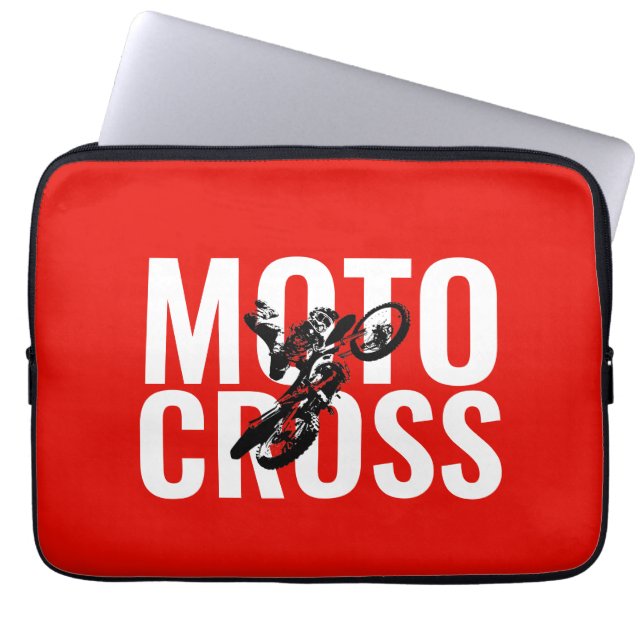 Motocross Motorcycle Sport Pop Art Laptop Sleeve (Front)
