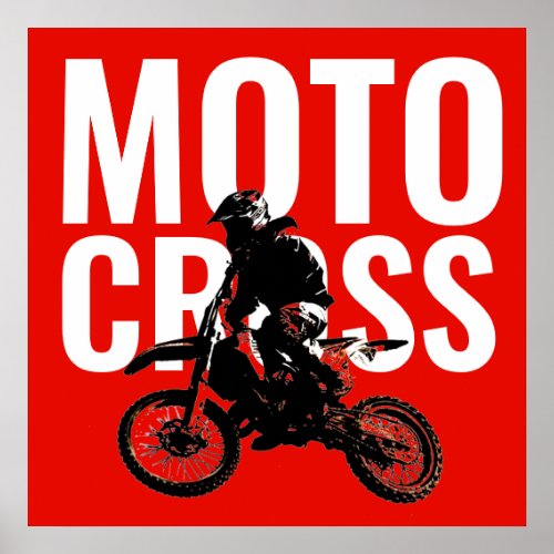 Motocross Motorcycle Sport Pop Art Poster