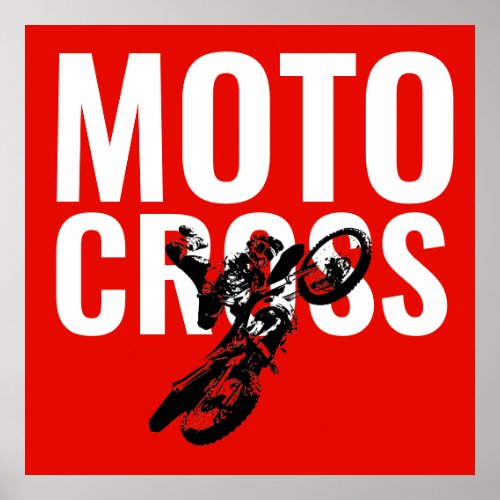 Motocross Motorcycle Sport Pop Art Poster