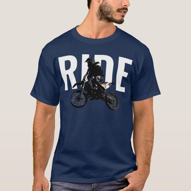 Motocross Motorcycle Sport Pop Art Ride T-Shirt (Front)