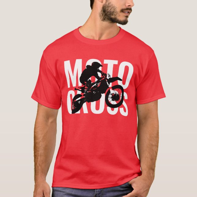 Motocross Motorcycle Sport Pop Art T-Shirt (Front)