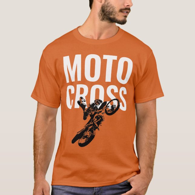 Motocross Motorcycle Sport Pop Art T-Shirt (Front)