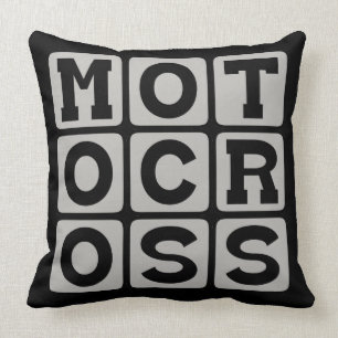 Motocross, Motorcycle Sport Throw Pillow