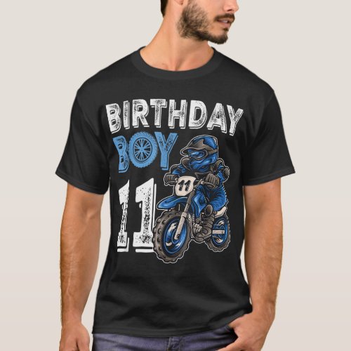 Motocross MX 11th Gift 11 Year Old Dirt Bike Birth T_Shirt