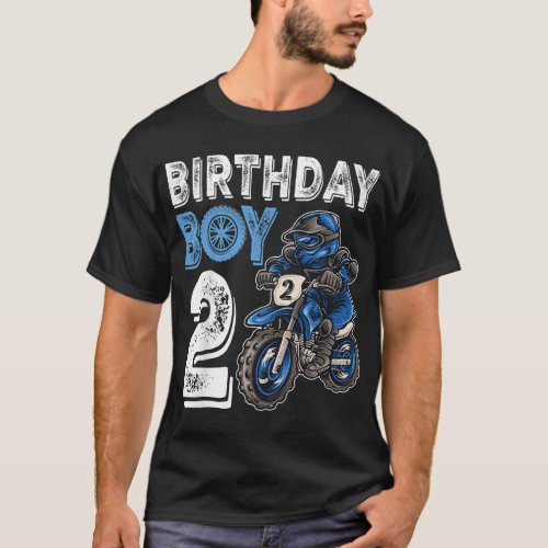 Motocross MX 2nd Gift 2 Year Old Dirt Bike Birthda T_Shirt