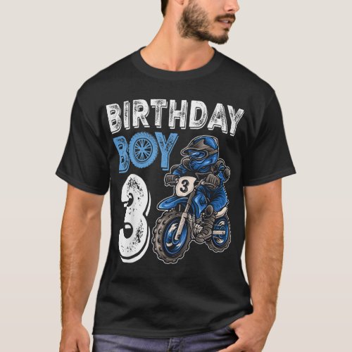 Motocross MX 3rd Gift 3 Year Old Dirt Bike Birthda T_Shirt