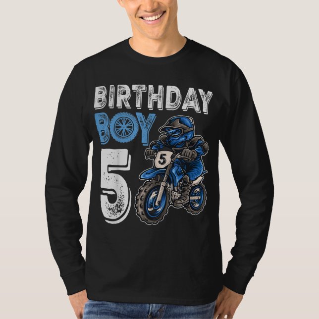 Motocross MX 5th Gift 5 Year Old Dirt Bike Birthda T-Shirt (Front)