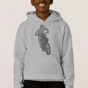 Motocross Off Road Motorcycle Word Art Hoodie