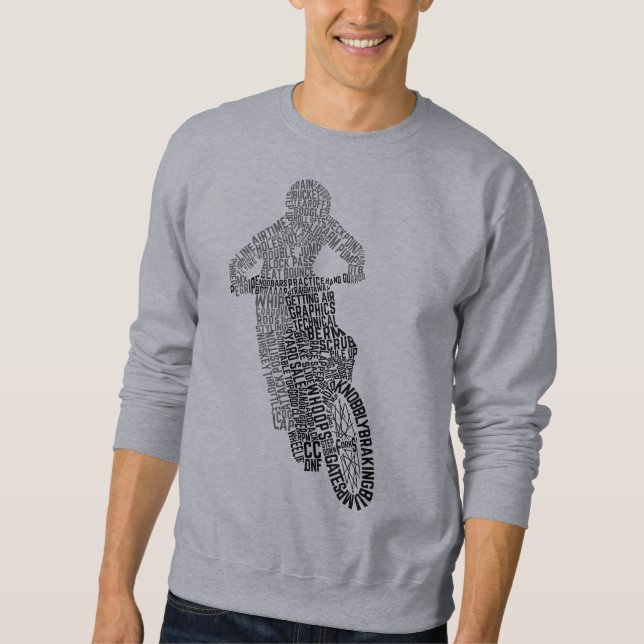 Motocross Off Road Motorcycle Word Art Sweatshirt (Front)