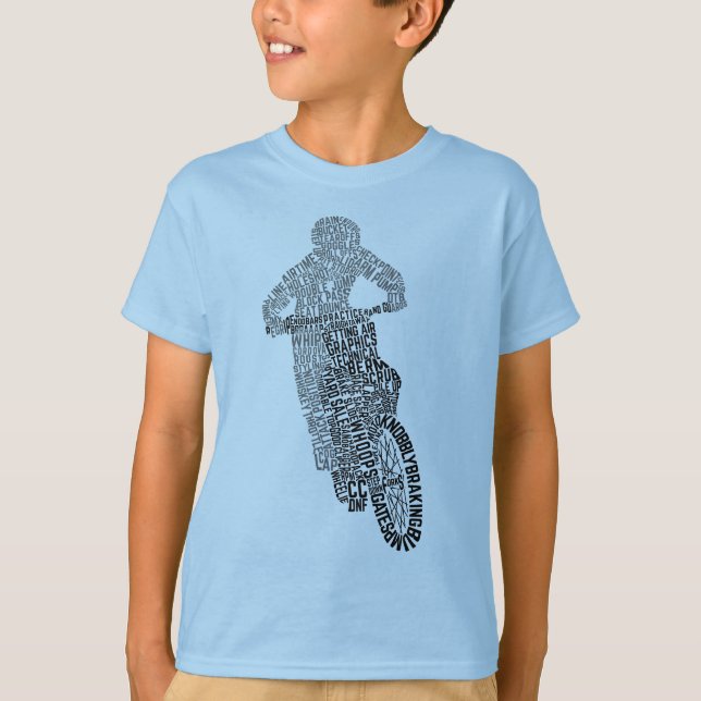 Motocross Off Road Motorcycle Word Art T-Shirt (Front)