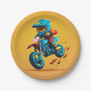 Motocross Party Napkins Paper Plate