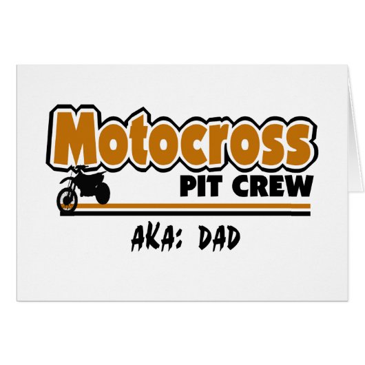Motocross Pit Crew Cards (Front Horizontal)