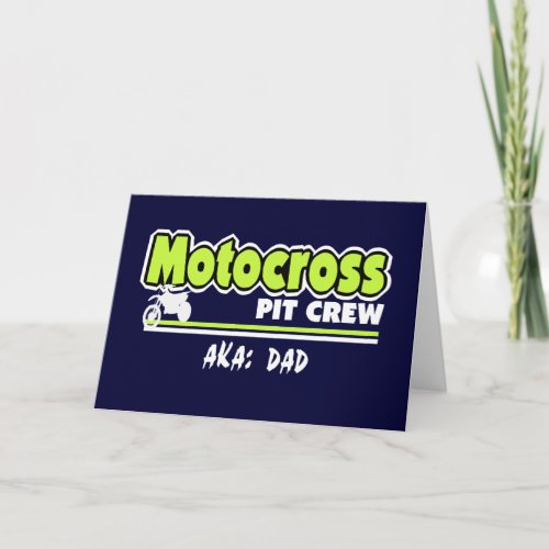 Motocross Pit Crew Dad Card
