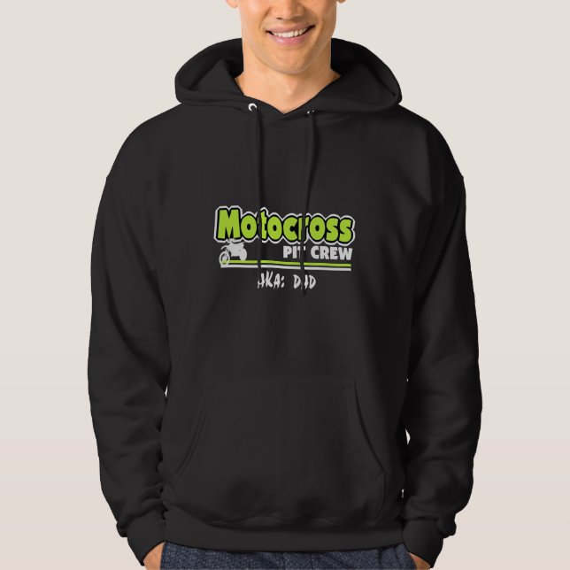 Motocross Pit Crew Dad Hoodie (Front)