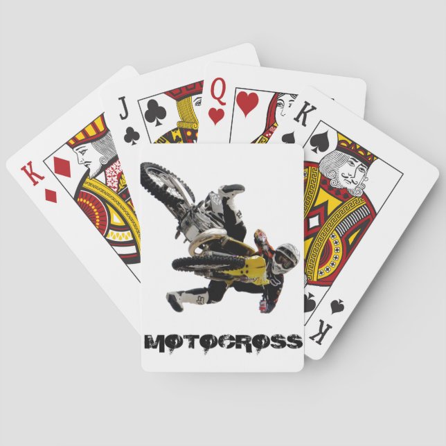 Motocross Playing card, Copyright Karen J Williams Poker Cards (Back)