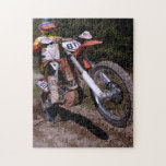 Motocross Popping A Wheelie Jigsaw Puzzle at Zazzle