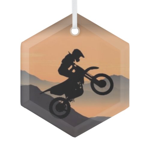 Motocross Quote Sport Motorcycle Racing  Glass Ornament