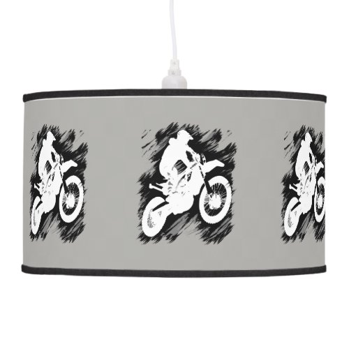 Motocross Quote Sport Motorcycle Racing Grunge Ceiling Lamp