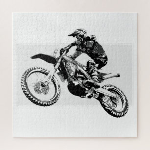 Motocross Racer Design Jigsaw Puzzle